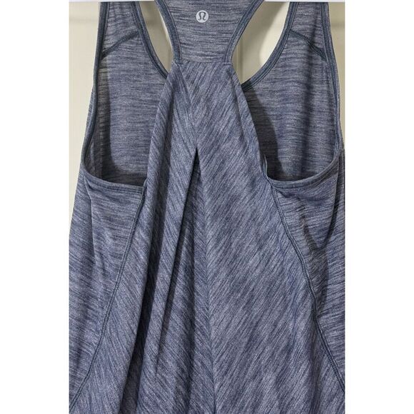 Lululemon Essential Racerback Loose Fit Heathered Blue Yoga Tank - Picture 5 of 9